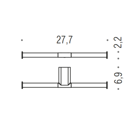 Держатель туалетной бумаги COLOMBO DESIGN MINI B4090.GM двойной без крышки цвет графит матовый