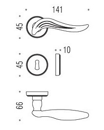Дверная ручка Colombo Design PIUMA AR11RSB бронза