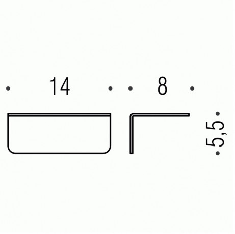 Душевая полка COLOMBO DESIGN OVER B7070 подвесная цвет нержавеющая сталь