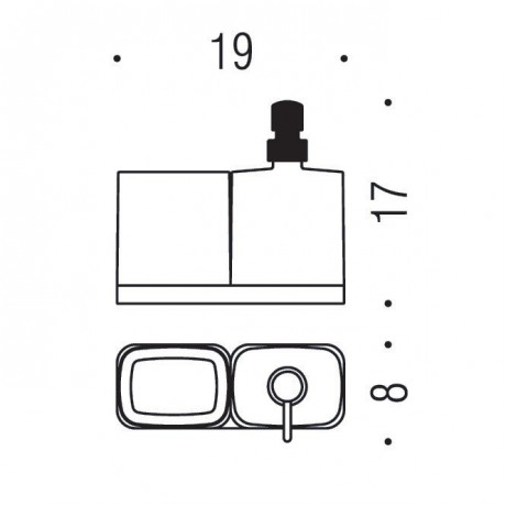 Стакан с дозатором COLOMBO DESIGN TIME W4271 настенный цвет хром