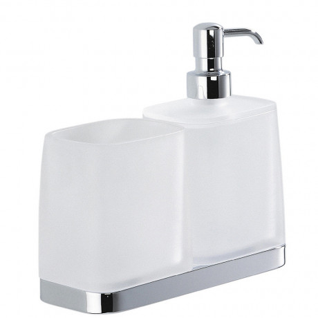 Стакан с дозатором COLOMBO DESIGN TIME W4271 настенный цвет хром