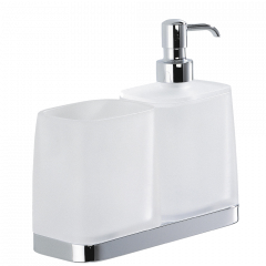 Стакан с дозатором COLOMBO DESIGN TIME W4271 настенный цвет хром