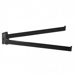 Полотенцедержатель COLOMBO DESIGN LOOK B1612.NM двойной цвет черный матовый