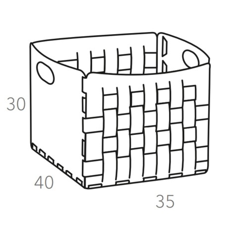 Корзинка COLOMBO DESIGN ADJ 1048.03/01 настольная напольная цвет серый/черный