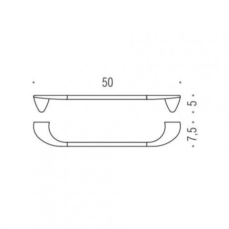 Полотенцедержатель COLOMBO DESIGN KHALA B1810 широкий цвет хром