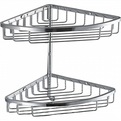 Полочка корзинка COLOMBO DESIGN ANGOLARI B9604 угловая одинарная с крючком цвет хром