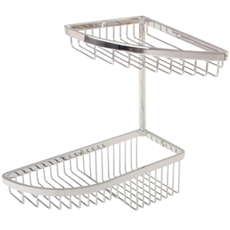 Полочка корзинка COLOMBO DESIGN ANGOLARI B9607 угловая двойная цвет хром