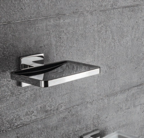 Мыльница COLOMBO DESIGN BASICQ B3781 настенная несъемная цвет хром