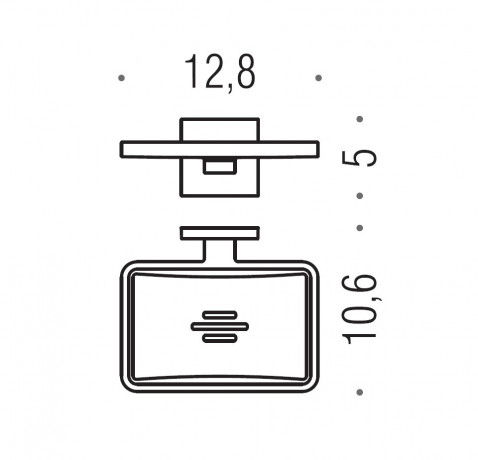 Мыльница COLOMBO DESIGN BASICQ B3781 настенная несъемная цвет хром