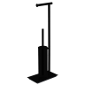 Стойка COLOMBO DESIGN SQUARE B9907.NM напольная с держателем туалетной бумаги и ершиком цвет черный матовый