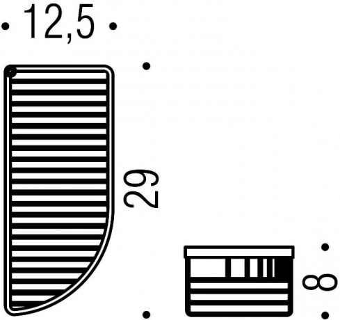 Полочка корзинка COLOMBO DESIGN ANGOLARI B9608 одинарная цвет хром