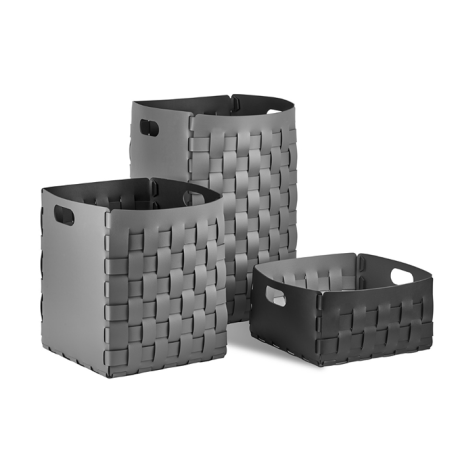 Корзинка COLOMBO DESIGN ADJ 1045.01/03 настольная напольная цвет черный/серый