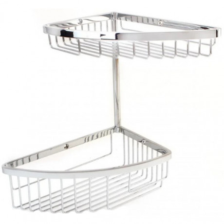 Полочка корзинка COLOMBO DESIGN ANGOLARI B9609 угловая двойная цвет хром